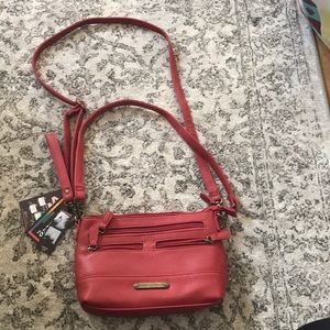 NWT 4 in 1 Genuine Red Leather Bag/Wallet